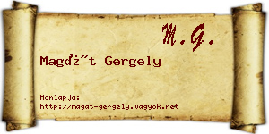 Magát Gergely névjegykártya