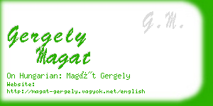 gergely magat business card